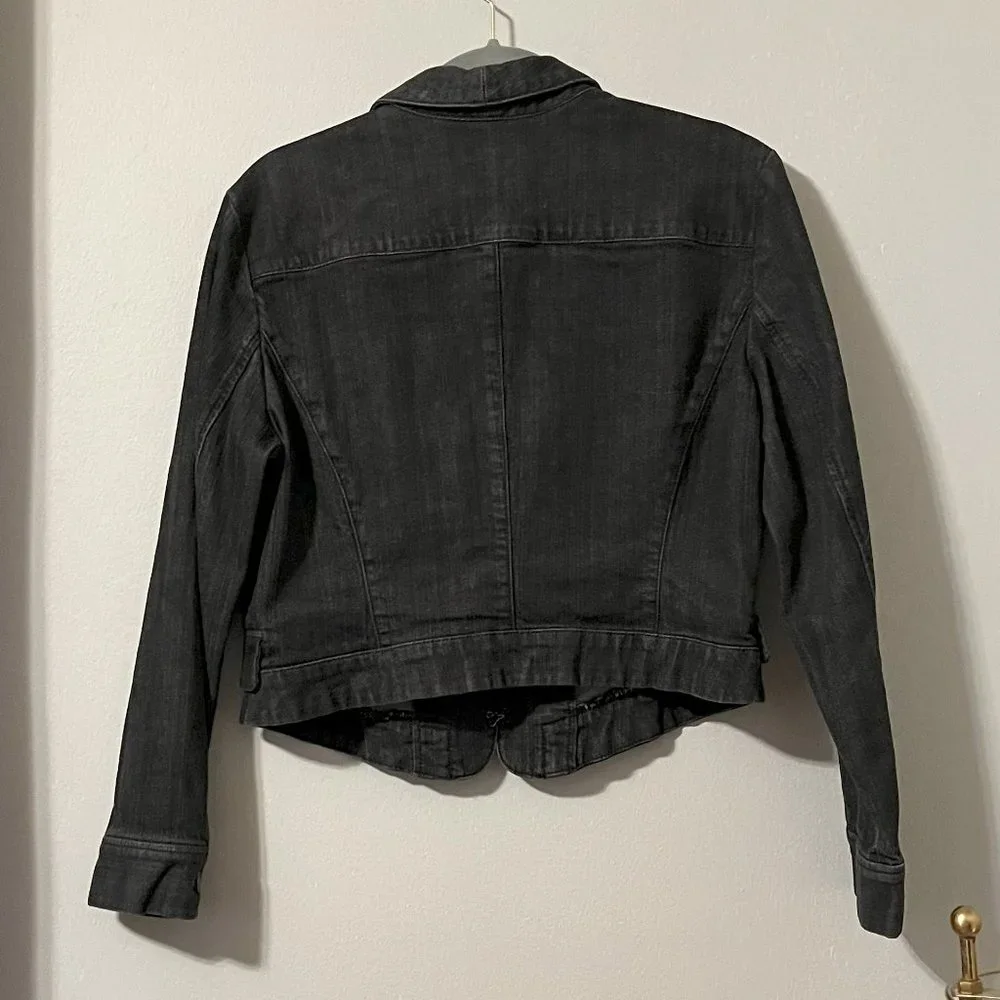 New York & Company Charcoal Gray Denim Blazer - Picture 4 of 10